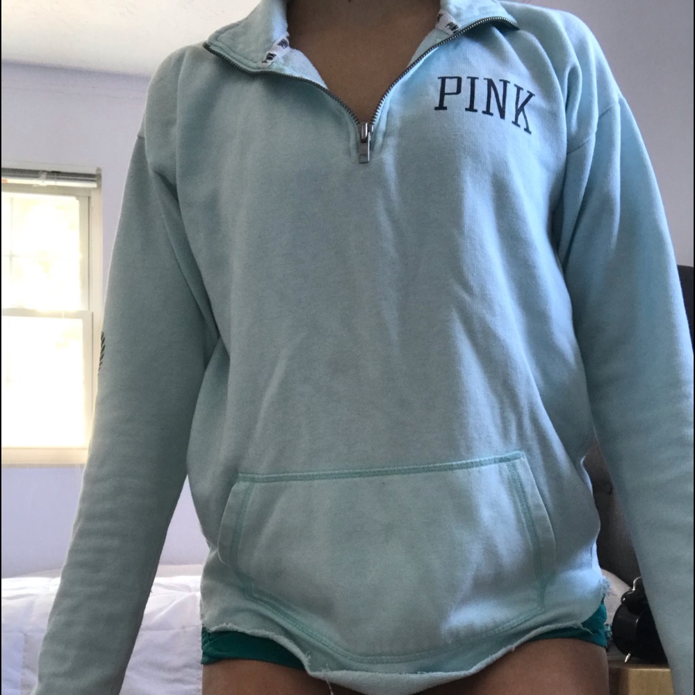 light blue quarter zip size xs